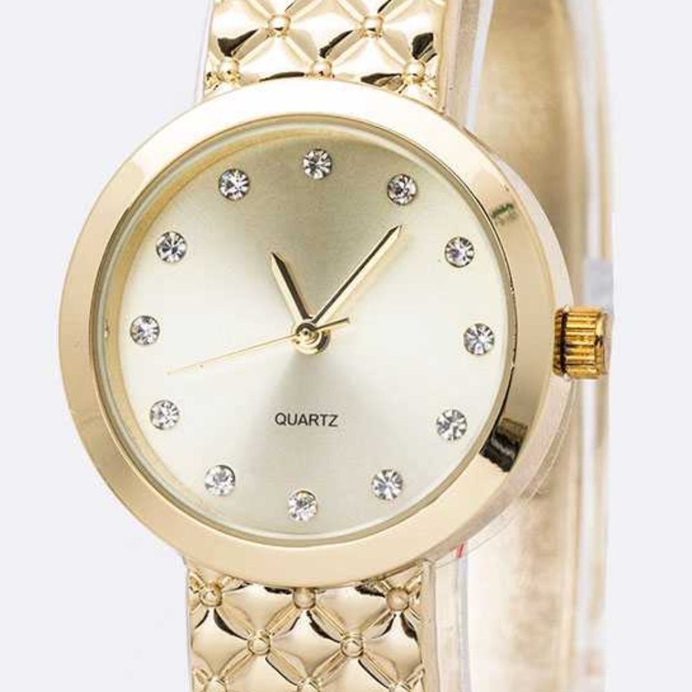 NEW GOLD Crystal Dial Fashion Bracelet Watch